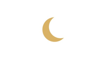 Crescent Moon Illustration on White Background for Design Projects.