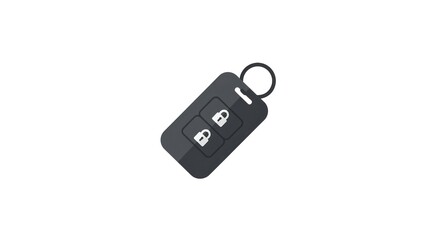 Car Key Fob with Lock and Unlock Buttons Illustration.