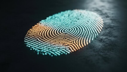 Fingerprint pattern with dual color scheme