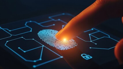 Fingerprint scan on digital interface