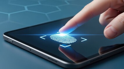 Fingerprint scanning on tablet screen