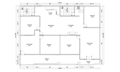 Floor Plan Of The Two Houses Combined
