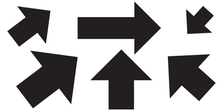 Long red arrows icon. Trendy long red arrow in flat style. Replaceable vector design. For your apps, websites and UI or UX design