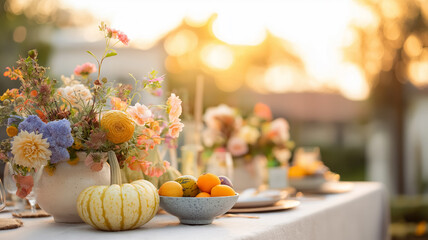 Autumn country scene with autumn decor, leaf, branch, gate, wreath styled setting for home, outdoor, cottage, lifestyle, estate, porch or countryside real estate backdrop