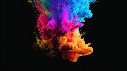 Colorful fume background with explosion effects, suitable for websites, prints, and dynamic projects.