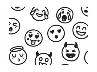 Emoji Face Expression Icon Set