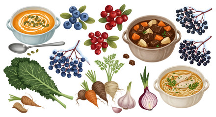 Culinary Harmony A Symphony of Soups, Berries, and Root Vegetables
