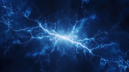 Dynamic lightning background in blue tones, perfect for gaming themes, social media, and powerful visuals.
