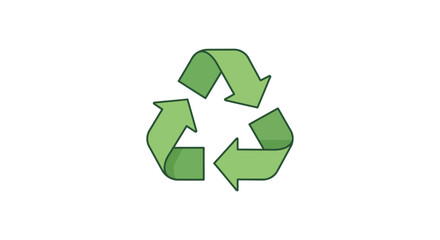 Recycling symbol graphic an illustration encouraging waste reduction and environmental responsibility for sustainable future campaign promotion materials.