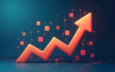 2024 Business growth, boost up business or success concept. Business growth, investment profit increase, growing sales and revenue, progress or development concept, arrow graph future growth plan