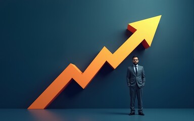 2024 Business growth, boost up business or success concept. Business growth, investment profit increase, growing sales and revenue, progress or development concept, arrow graph future growth plan