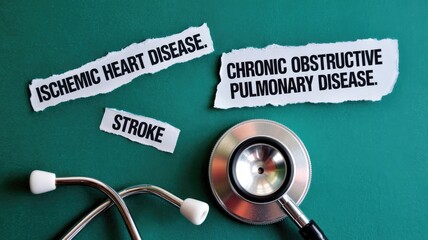 Understanding heart health risks like stroke and COPD with stethoscope for medical insights and preventive care resources, promoting wellness and informed choices