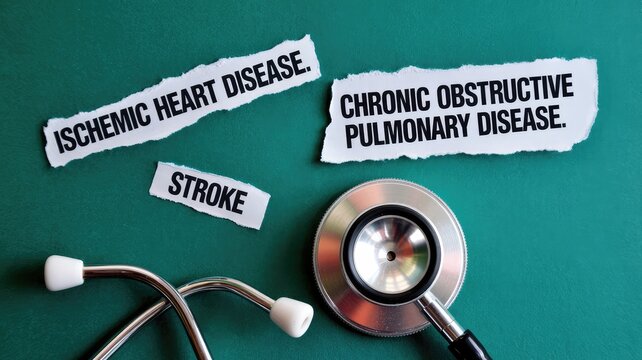 Understanding heart health risks like stroke and COPD with stethoscope for medical insights and preventive care resources, promoting wellness and informed choices