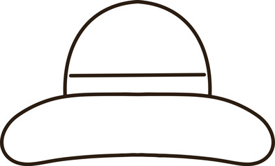Simple hat black line icon