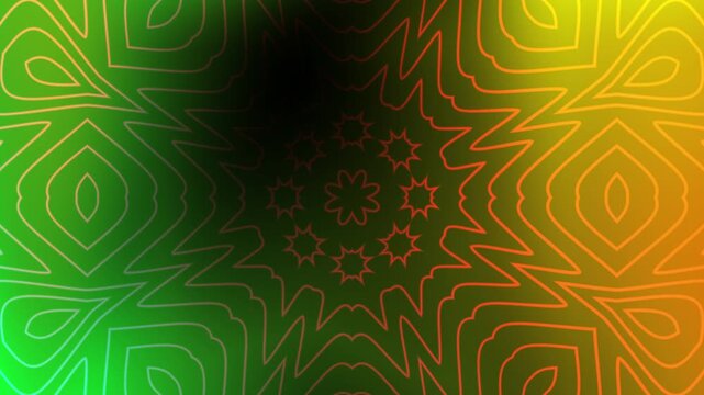 Africa pattern bursts with colorful starbursts and a floral center in abstract design. Suitable for vibrant backgrounds or textiles.