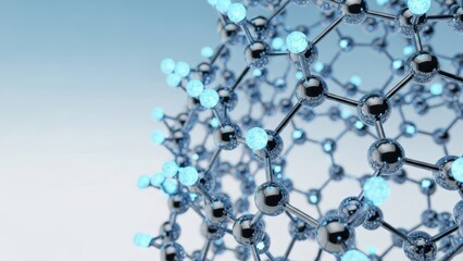 Molecular structure with interconnected nodes