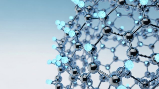 Molecular structure with interconnected nodes