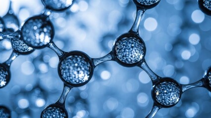 Molecular structure with interconnected spheres