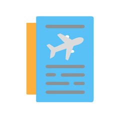 Airplane ticket illustration for travel or transportation concepts