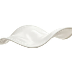Milky Fluid Wave With Gentle Ripples On White Background