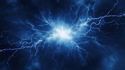 Fototapeta premium Blue plasma background with electric effects, designed for technology presentations, promotions, and modern applications.