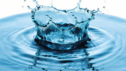 Water splash in a crown shape