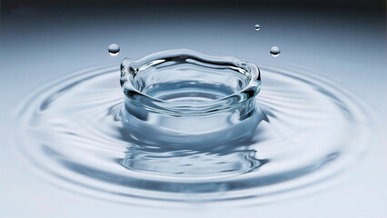 Water droplet creating ripple effect