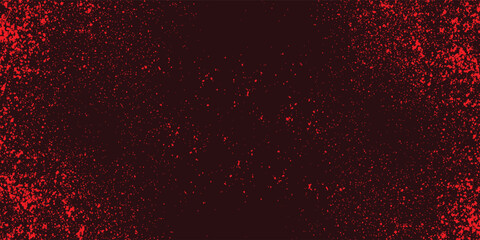 Grunge halftone gradient background. Faded grit noise texture. black and red sand wallpaper. Retro pixelated backdrop. Anime or manga style comic overlay. Vector graphic design textured template