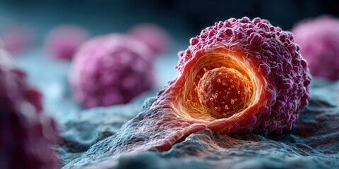 Advanced cellular imaging technology highlighting membrane dynamics, organelle interactions, cytoskeletal architecture, and high-resolution visualization for biomedical research