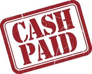 Official red rubber stamp shows the words CASH PAID indicating a financial payment has been made