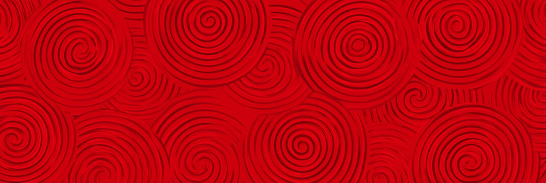 red background with a spiral pattern, seamless texture, flat design, chinese new year concept, - Powered by Adobe