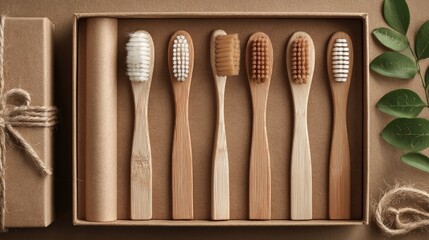 Eco Friendly Bamboo Toothbrushes In A Box