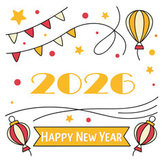 Vibrant abstract new year celebration design