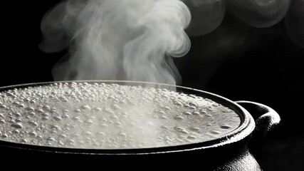 Boiling water in a large pot