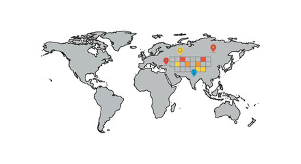 Obraz premium asia map infographic visually representing business strategy across countries ideal for data-driven presentations in corporate settings driving insights innovation