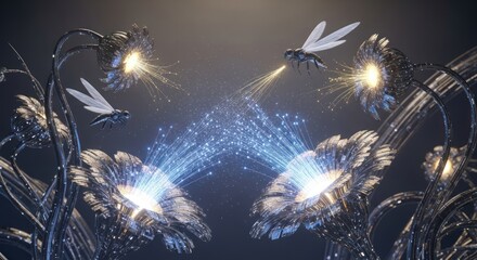 Cybernetic Flora and Fauna - A Futuristic Ecosystem.