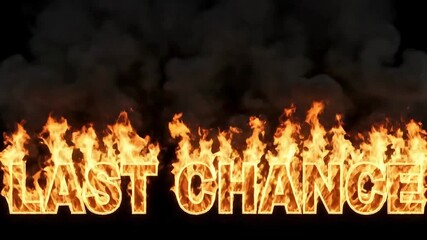 Urgent final offer in flames for limited time promotional ads, creating a dynamic and eye catching advertisement for sales and marketing