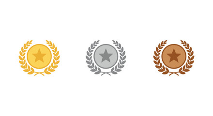 gold medal award with laurel wreath symbolizing victory and achievement in competitions ideal for celebrating success recognition and outstanding performance