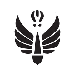 Fototapeta premium Modern abstract geometric icon logo design isolated on white background