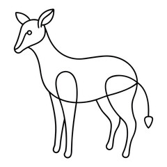 Minimalist single line animal drawings with modern aesthetic isolated on white background