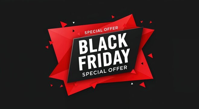 Black Friday Special Offer: A dynamic graphic, radiating urgency and excitement, spotlights the eagerly awaited Black Friday promotion, beckoning customers with irresistible deals.