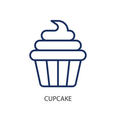Cupcake thin line icons. Original vector illustration.