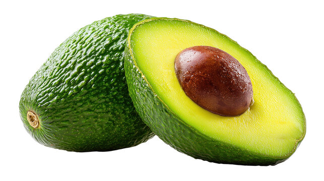 Fresh Avocado Isolated on transparent Background