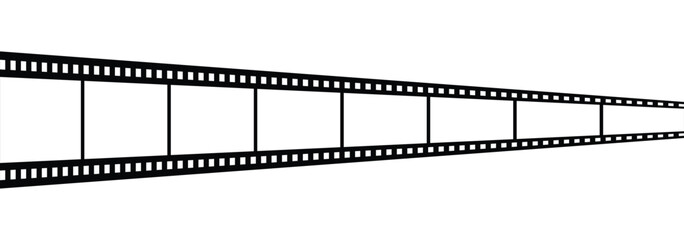 Film Strip icon illustration. Old retro tape film video movies, Grunge vintage film strip for photo video filming . Long vector Film strip icon. eps 10