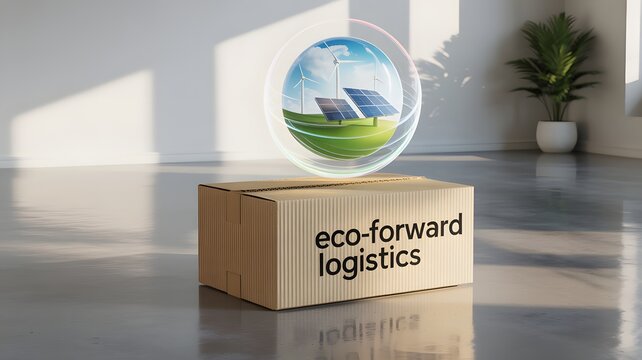 Sustainable shipping solutions with eco-forward logistics delivered responsibly for a greener future, embracing renewable energy and environmental consciousness