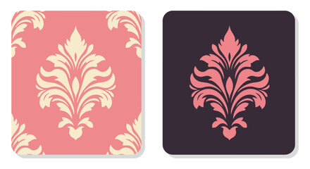Fototapeta premium damask pattern design elegant floral motif used as luxury wallpaper and fabric creating a sophisticated vintage style for interior decor projects