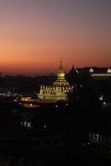 That Luang Vientiane at night