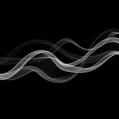Fototapeta premium wallpaper Abstract white Smoke Waves