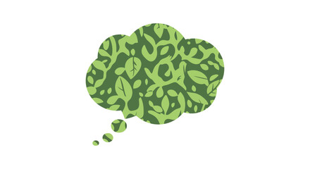 Nature thought bubble showcasing ecological ideas for eco-friendly business promotions representing environmental awareness and sustainable initiatives perfect for green marketing.