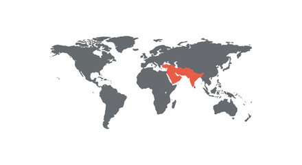 Obraz premium Middle East map highlighting countries representing geopolitical strategy regional analysis ideal for educational resources global news illustrations.